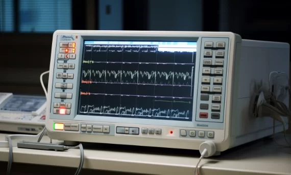 Elektrokardiograf umožňující sledovat a zaznamenávat elektrickou aktivitu srdce